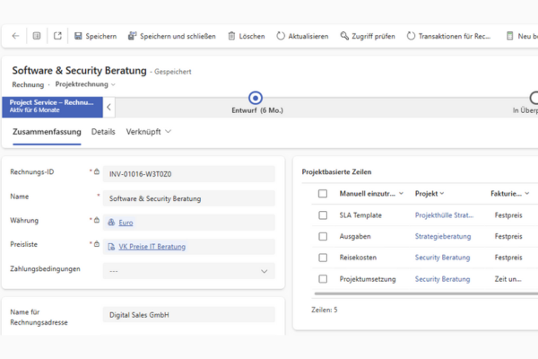 Microsoft Dynamics 365 Project Operations - Projekte steuern