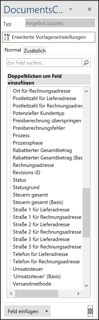 So erstellen Sie Word-Vorlagen in Dynamics 365.