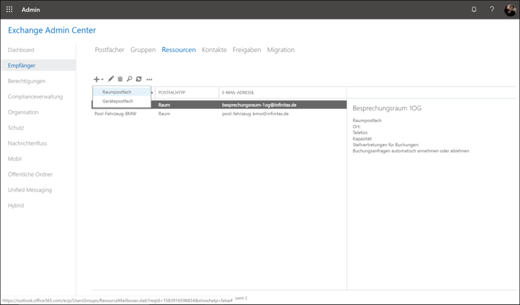 Microsoft Office 365: So erstellen und verwalten Sie Ressourcenpostfächer.