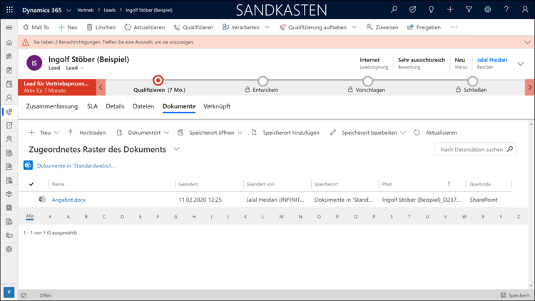 So integrieren Sie Dynamics 365 Sales (CRM) mit Microsoft SharePoint.