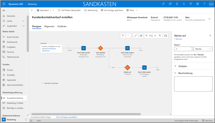 Automatisieren Sie Ihre Customer Journey mithilfe von Microsoft Dynamics 365 Marketing.