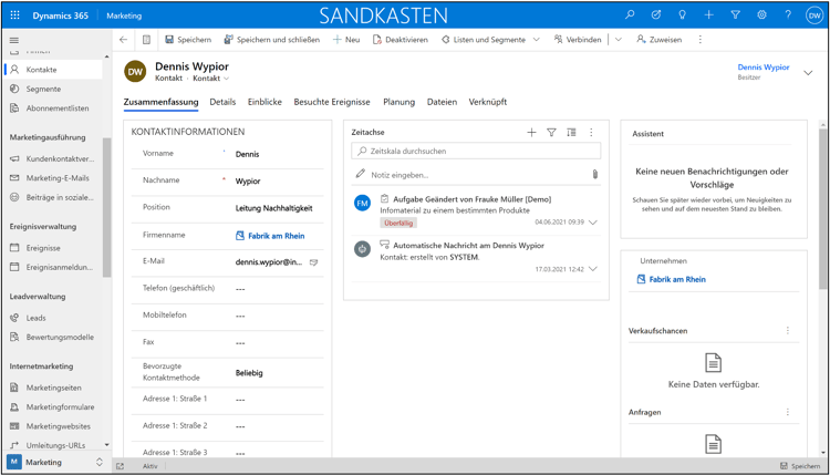 Automatisieren Sie Ihre Customer Journey mithilfe von Microsoft Dynamics 365 Marketing.