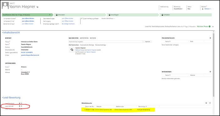 Leads in Microsoft Dynamics 365 automatisiert bewerten Leads in Microsoft Dynamics 365 automatisiert bewerten