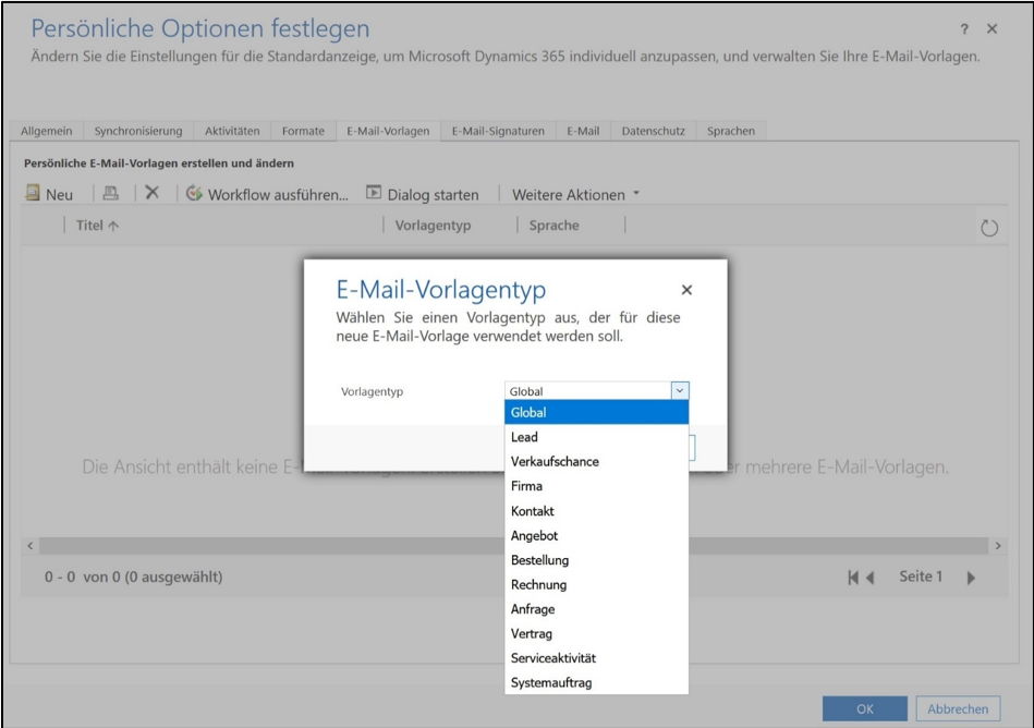 Wie Sie EMailVorlagen im Microsoft Dynamics 365 CRM erstellen können.