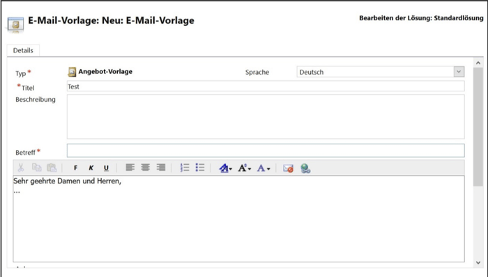 Wie Sie E Mail Vorlagen Im Microsoft Dynamics Crm Erstellen Können