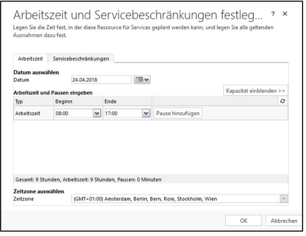 Ressourcenplanung mit dem CRM-System Microsoft Dynamics 365